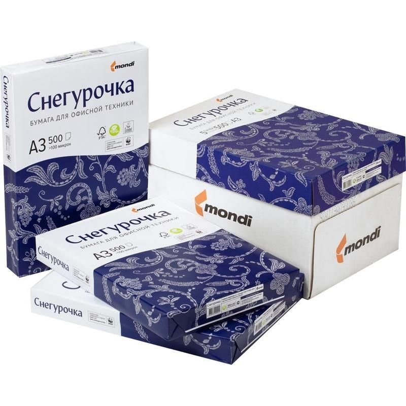 Бумага Снегурочка А3 80г/м2 146% ISO 500л