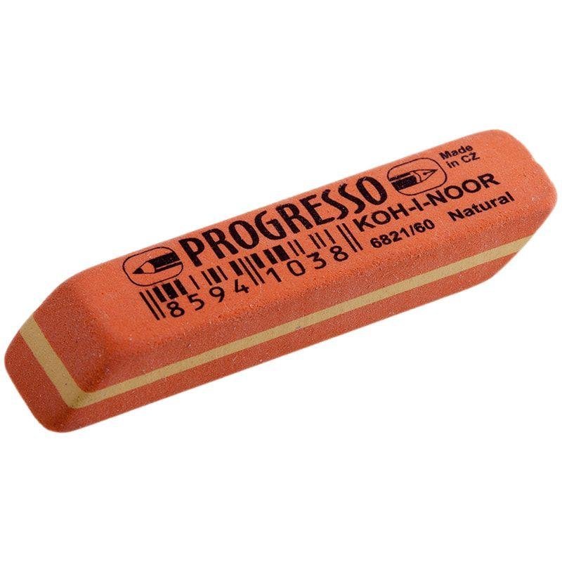 Ластик Koh-i-Noor Progresso 6821/60 52х14х8мм прямоугольный натуральный каучук оранжевый