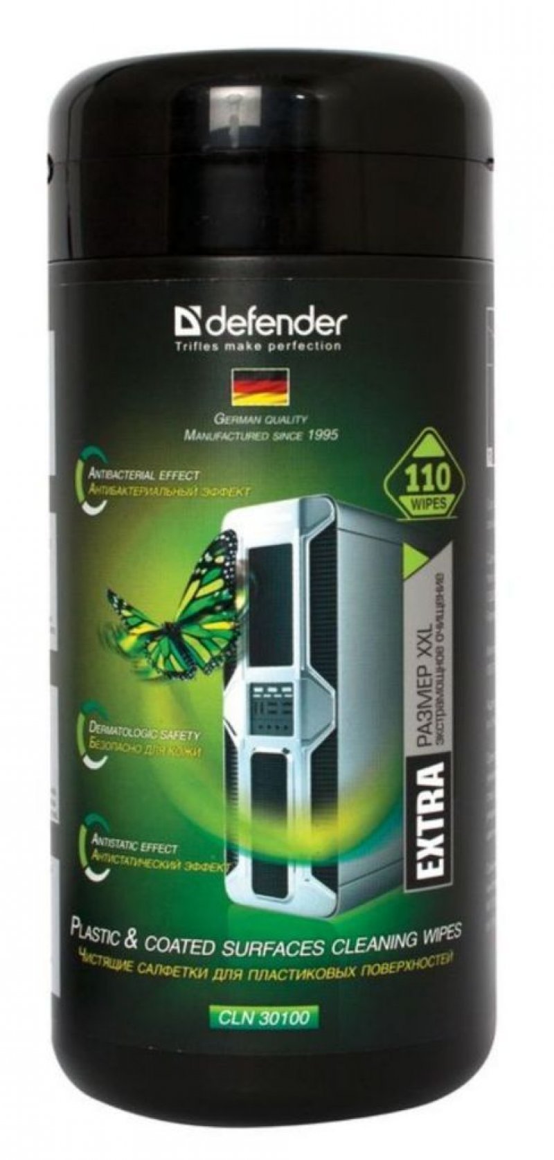 Чистящие салфетки универсальные Defender в тубе 110шт