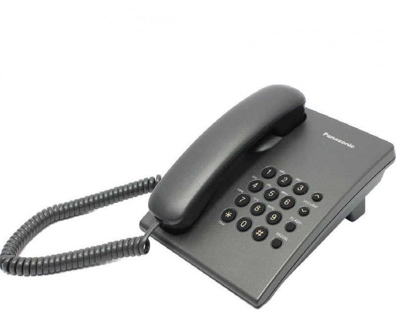 Телефон Panasonic KX-TS2350RUB черный регулировка громкости тон/имп режимы