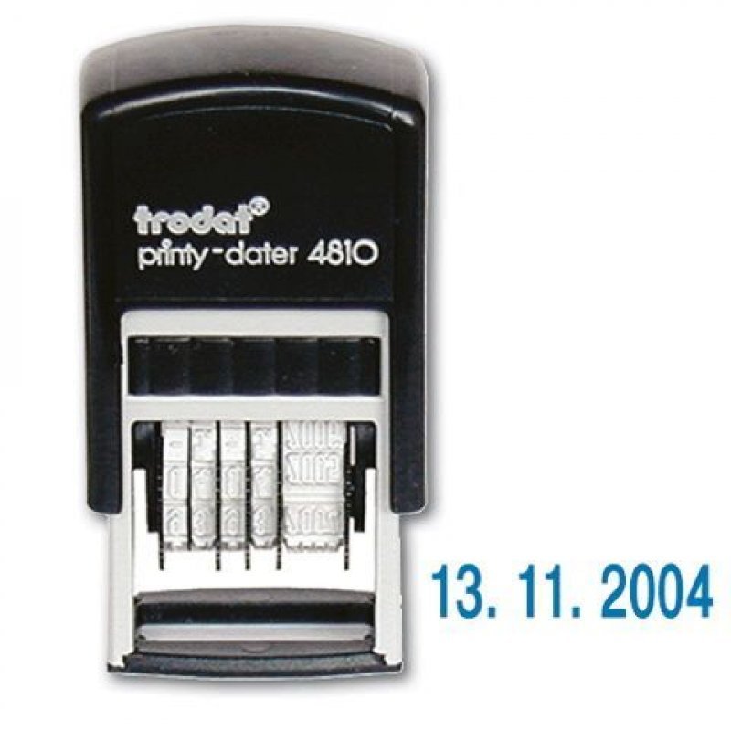 Датер Trodat 4810 1 строка месяц цифрами оттиск 20х4мм