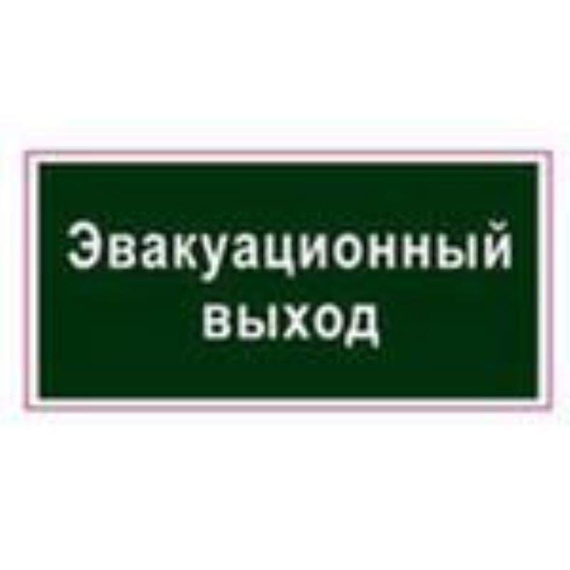 Знак вспомогательный Эвакуационный выход 300х150мм самоклейка