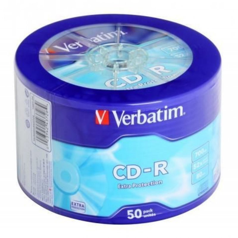 Диск CD-R 700Mb 48-52х Verbatim Cake туба 50шт