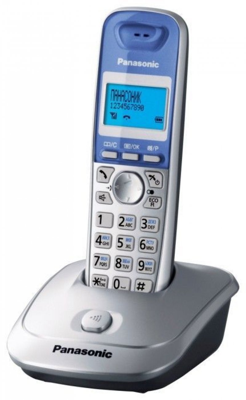 Радиотелефон Panasonic KX-TG2511RUS серебристый АОН 50 номеров полифония спикер