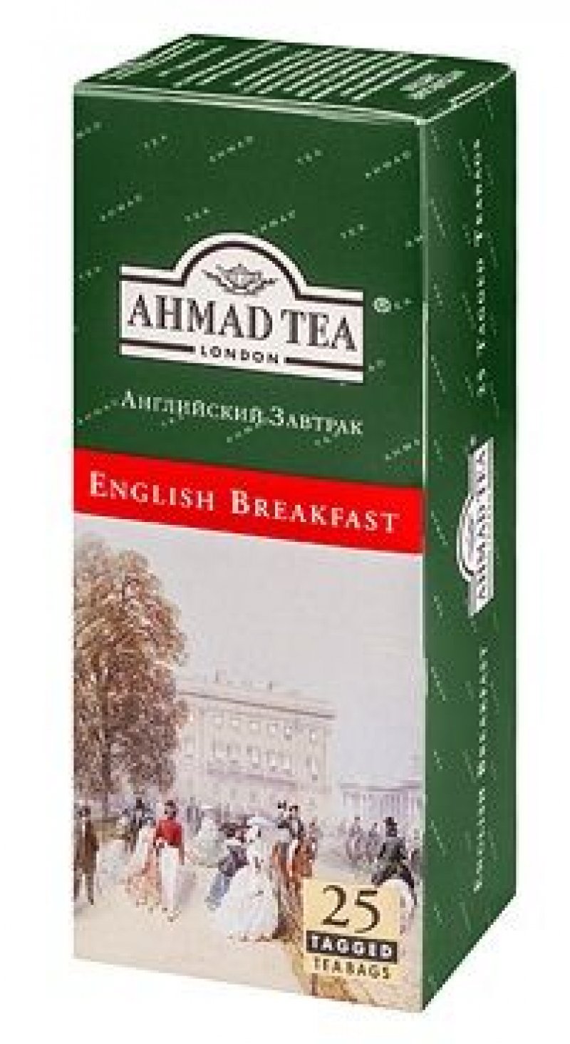 Чай Ahmad Strawberry Cream 25шт в пакетиках черный
