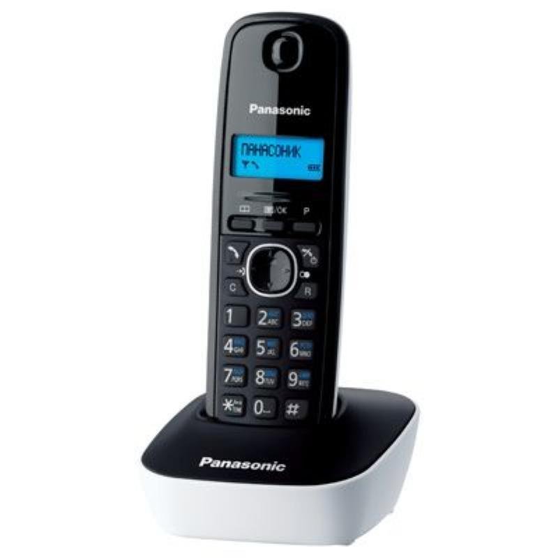Радиотелефон Panasonic KX-TG1611RUW черный  АОН 50 номеров полифония спикер
