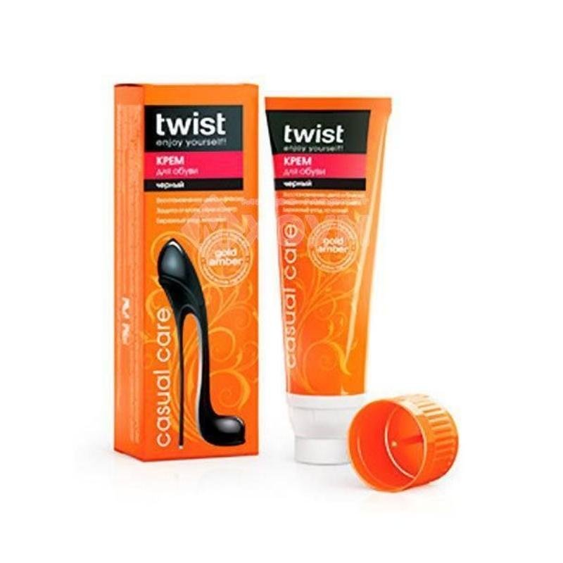 Крем для обуви Twist Casual черный туба 50 мл