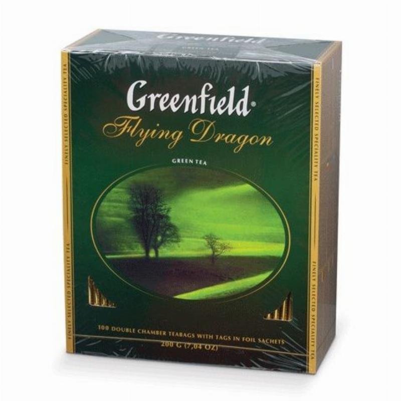 Чай Greenfield Flying Dragon 100шт в пакетиках зеленый