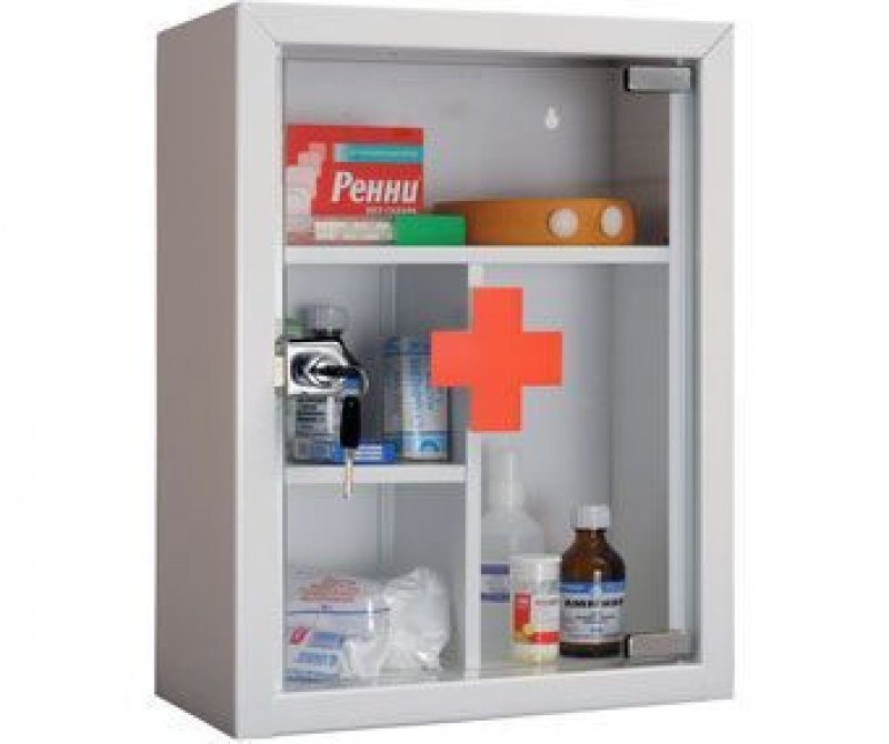 Шкафчик-аптечка Практик AMD-39G 390x300x160мм с замком