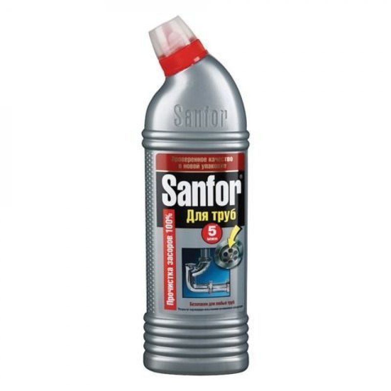 Средство для прочистки канализац труб Sanfor 1л