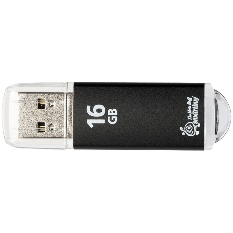 Носитель информации Flash USB 16ГБ Smart Buy V-Cut черный