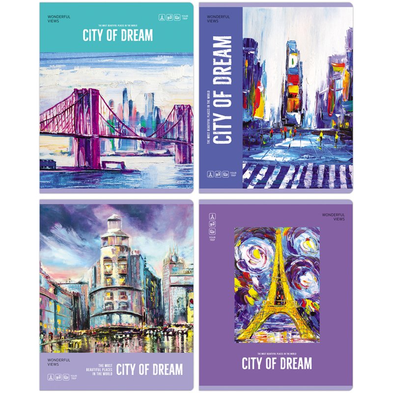 Тетрадь 48л City dream линия гребень
