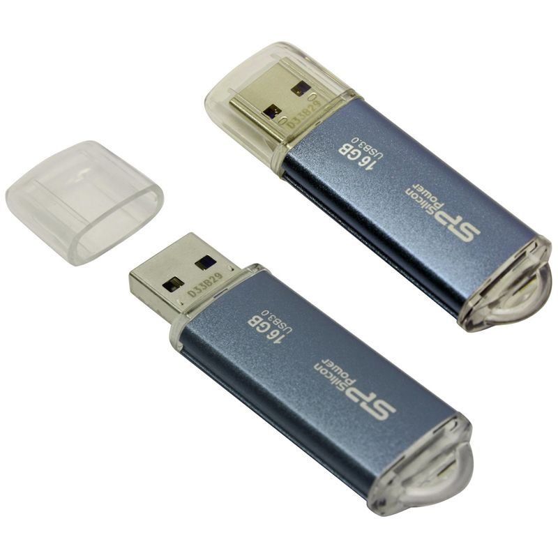 Носитель информации Flash USB 16ГБ Silicon Power Marvel M01 голубой
