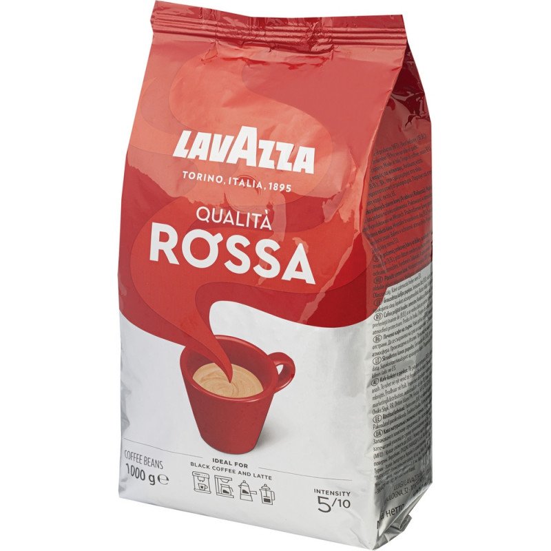 Кофе Lavazza Rossa в зернах 1кг вакуумная упаковка