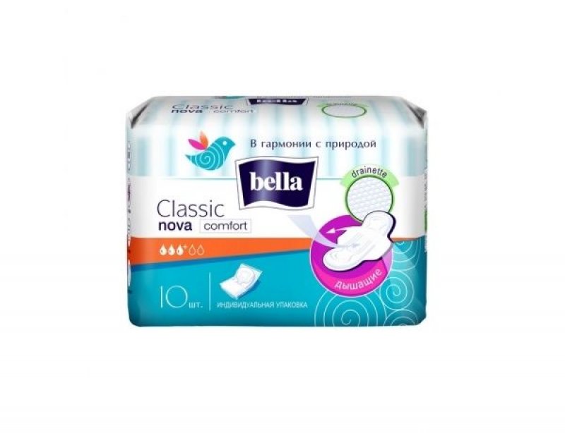 Прокладки ежедневные Bella Classic Nova Comfort drainette 10 шт/уп