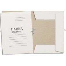 Папка картонная с завязками 220г/м2 немелованный картон