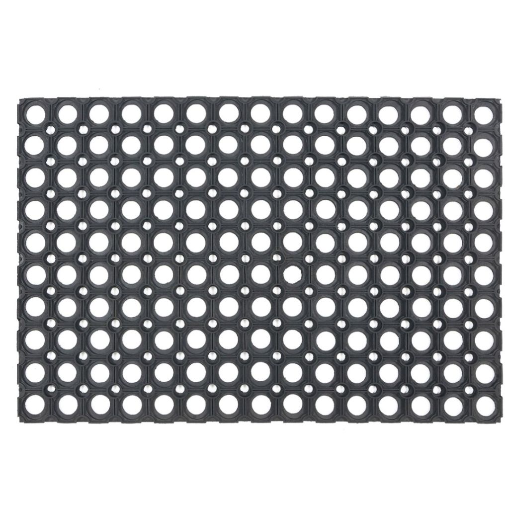 Коврик входной резиновый грязезащитный ячеистый черный 80x120x1,6см Sunstep