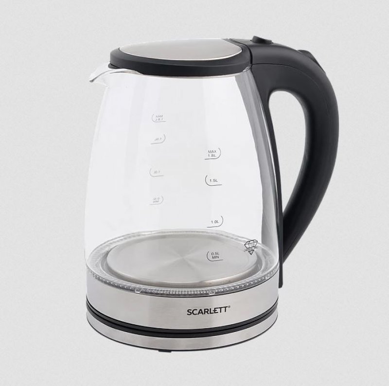 Чайник электрический Scarlett SC-EK27G35 1,8л 1800Вт корпус из стекла чёрный подсветка