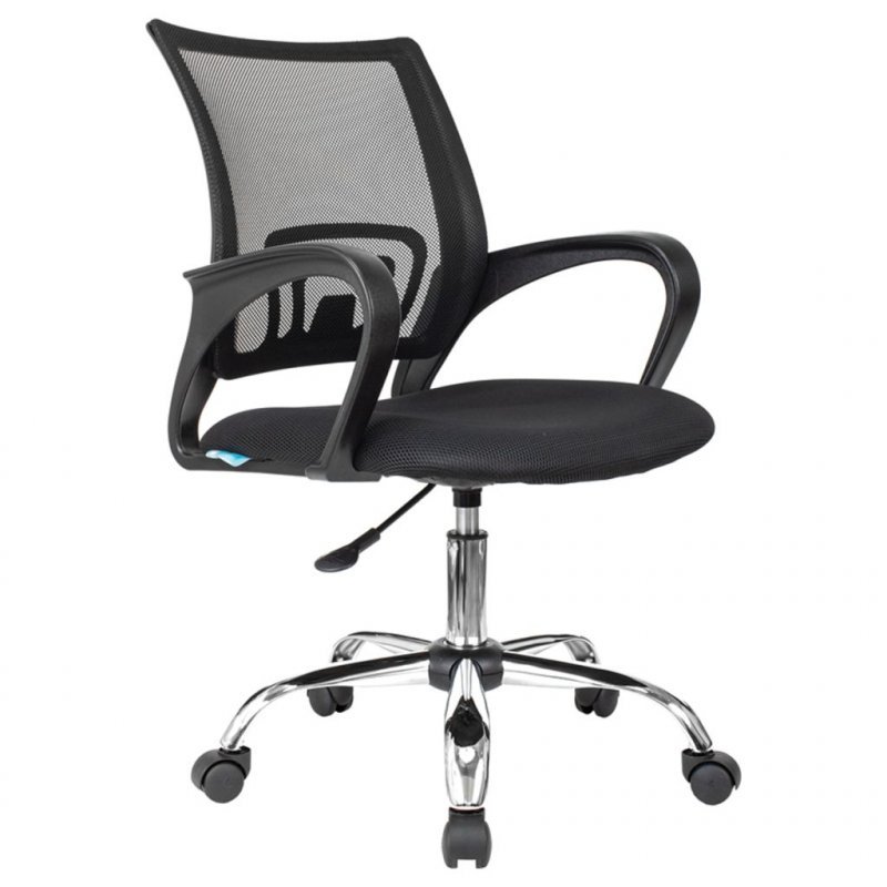 Кресло оператора Helmi HL-M95R (695) Airy CH чёрное ткань/сетка механизм up&down