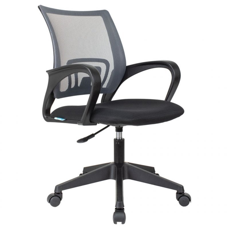 Кресло оператора Helmi HL-M95R (695) Airy серое ткань/сетка механизм up&down