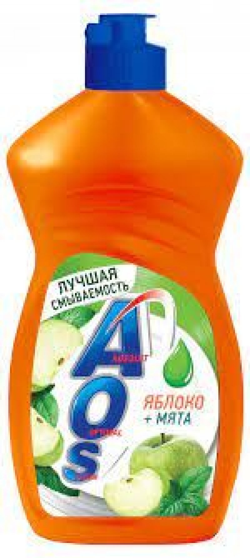 Средство для мытья посуды 450мл AOS Яблоко и мята