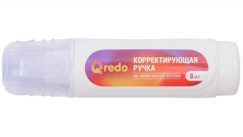 Корректирующий карандаш Qredo 8мл металлический наконечник