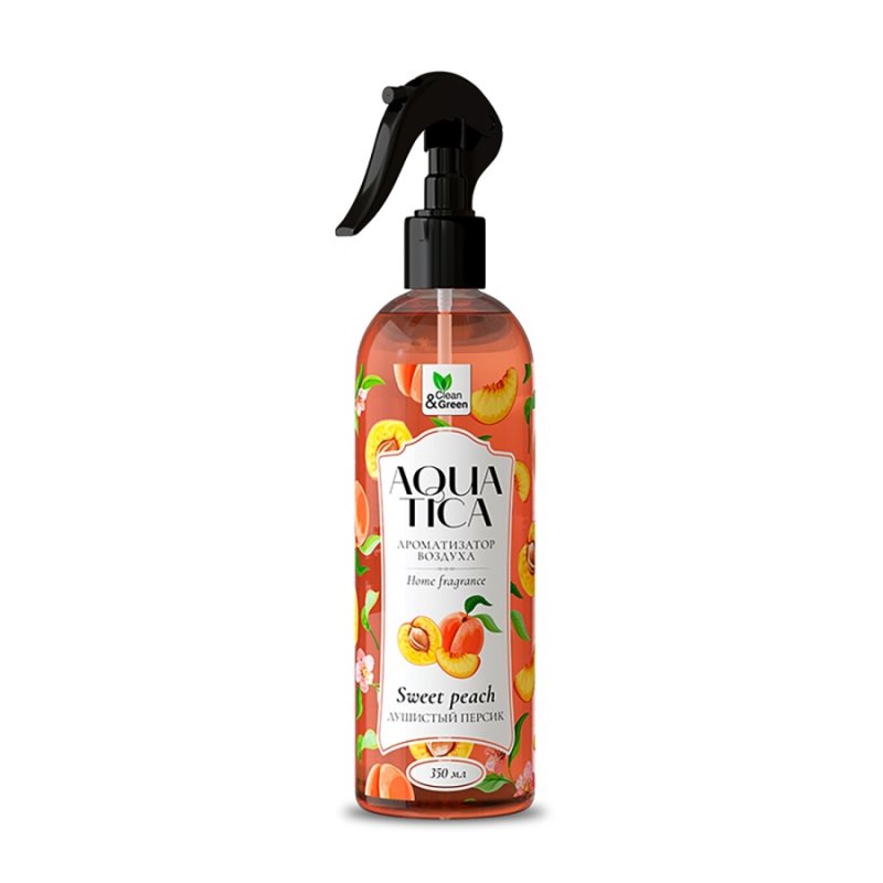 Освежитель воздуха  Clean&Green Aquatica Душистый персик триггер 350мл