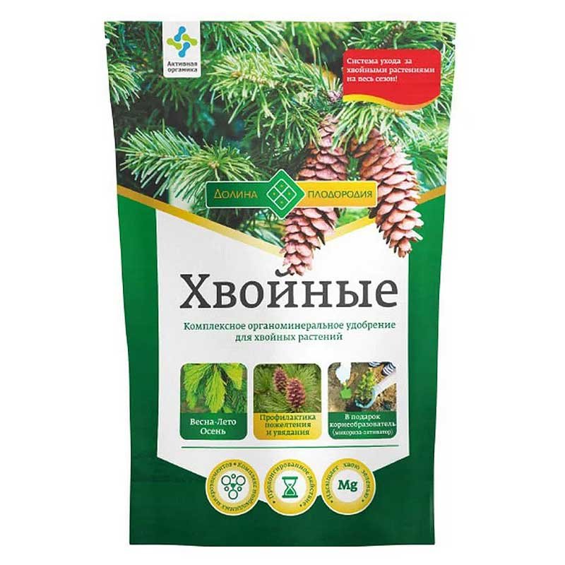 Удобрение органоминеральное хвойное Долина плодородия 1кг