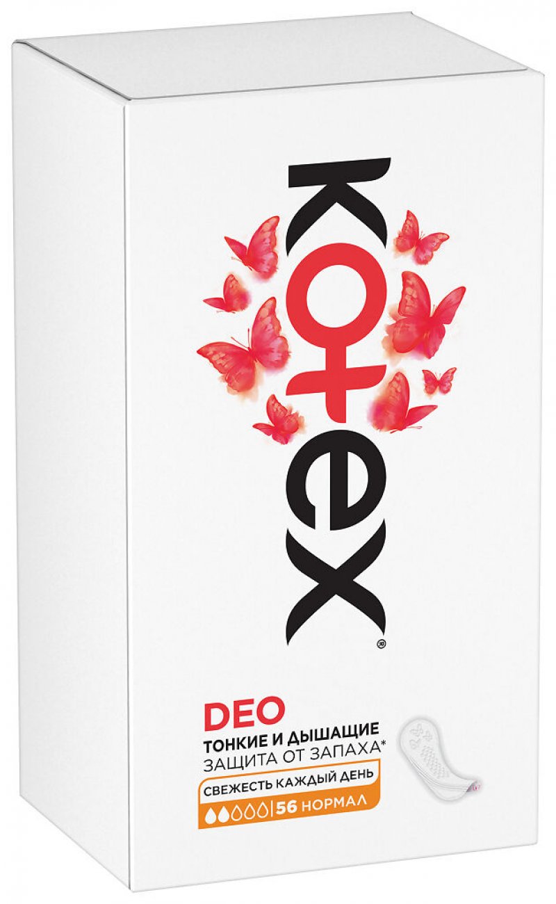 Прокладки ежедневные Kotex Deo нормал защита от запаха 56шт/уп
