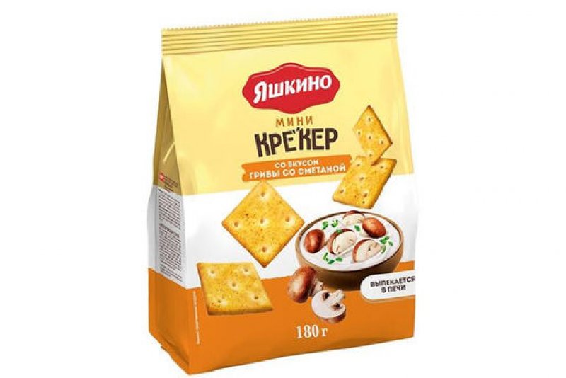 Крекер Яшкино со вкусом грибов и сметаны 180г